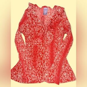 Vintage Laura Scott Floral Blouse with Flare Sleeves